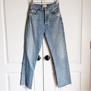 Agolde 90s pinch waist straight leg raw hem jeans